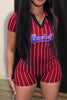 Baseball Sportswear Fashion Print Jumpsuit