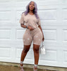 Tie-dyed Round Neck Leisure Sports Two-piece Set