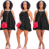 Button Pocket Loose Denim Dress