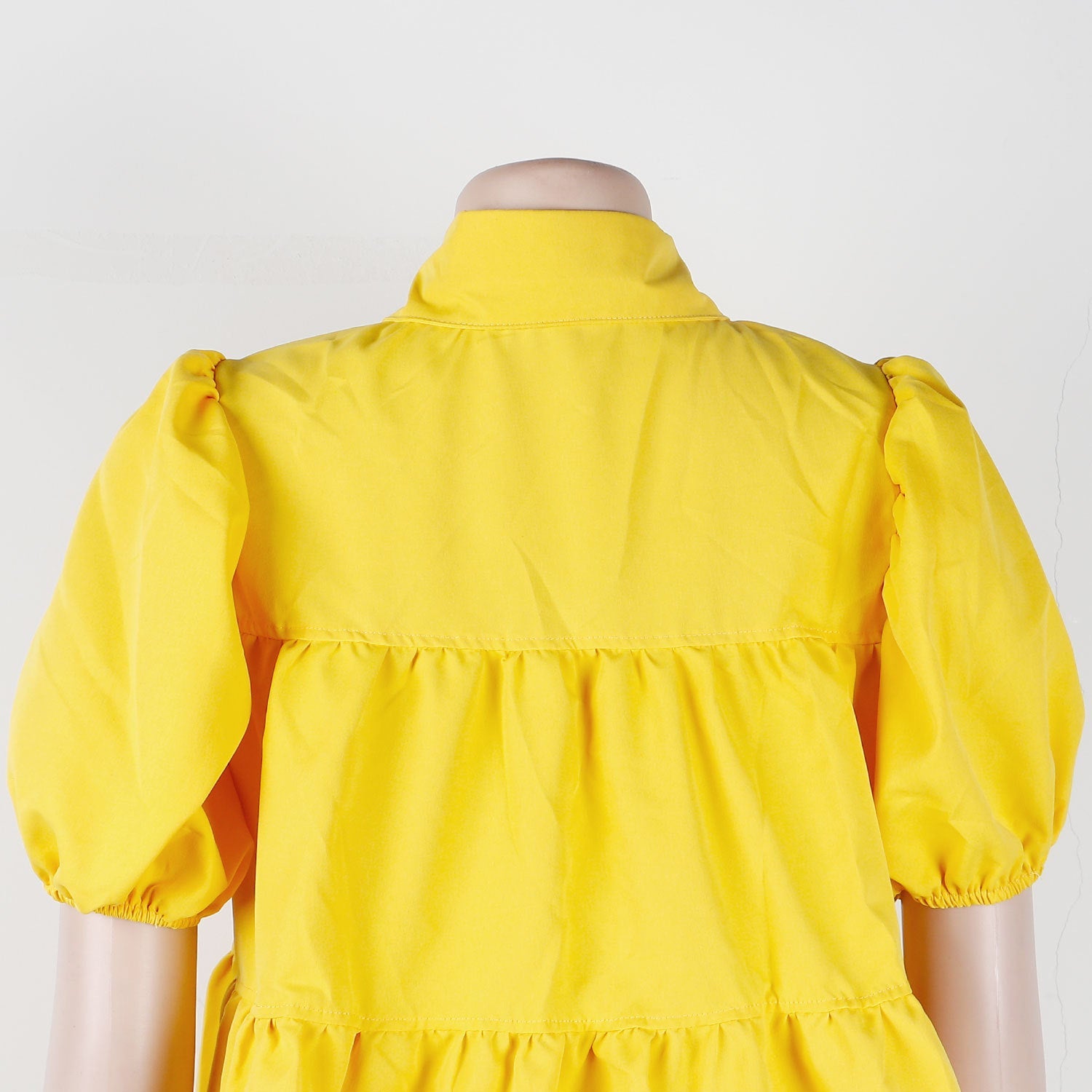 Puff Sleeve Loose Pleated Dress