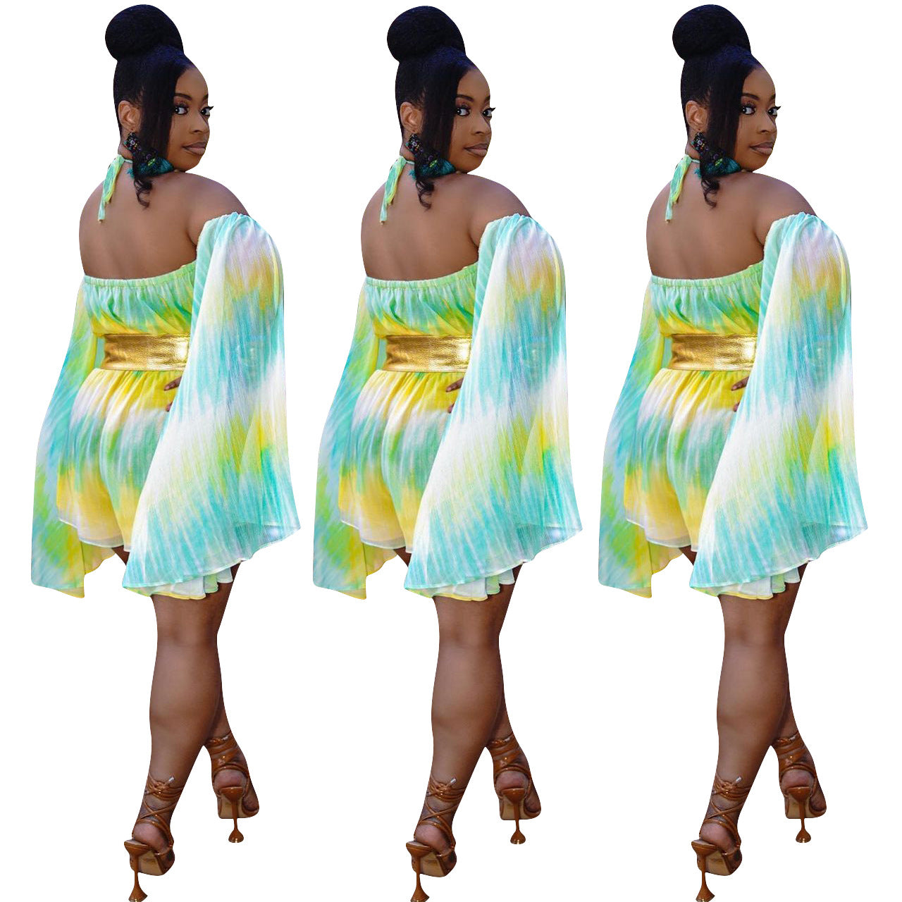 Loose Tied Deep V Jumpsuit