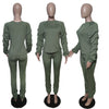 Stylish casual pleated 2PC set