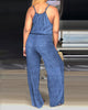 Suspender Denim Jumpsuit