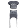 Sexy Bare Midriff Slim Fit T-shirt Skirt 2PC Set