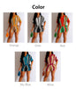 Hollow out See-through Contrast Color Lapels Knitted Shorts Suit