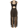 Hollow High Waist Slim-Fit Slimming Dress