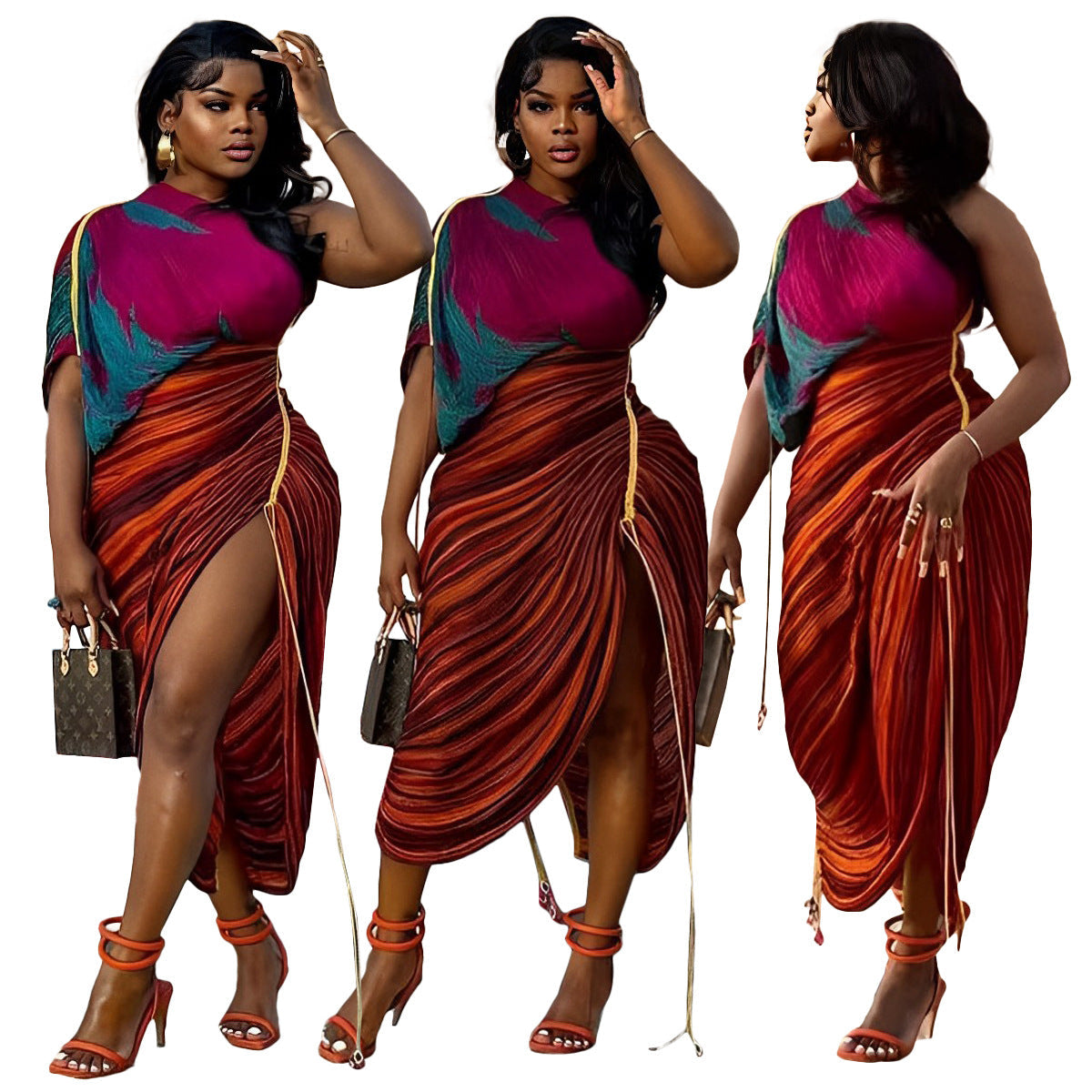 Crimped Irregular Dress