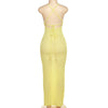 Strap Backless Popcorn Dress