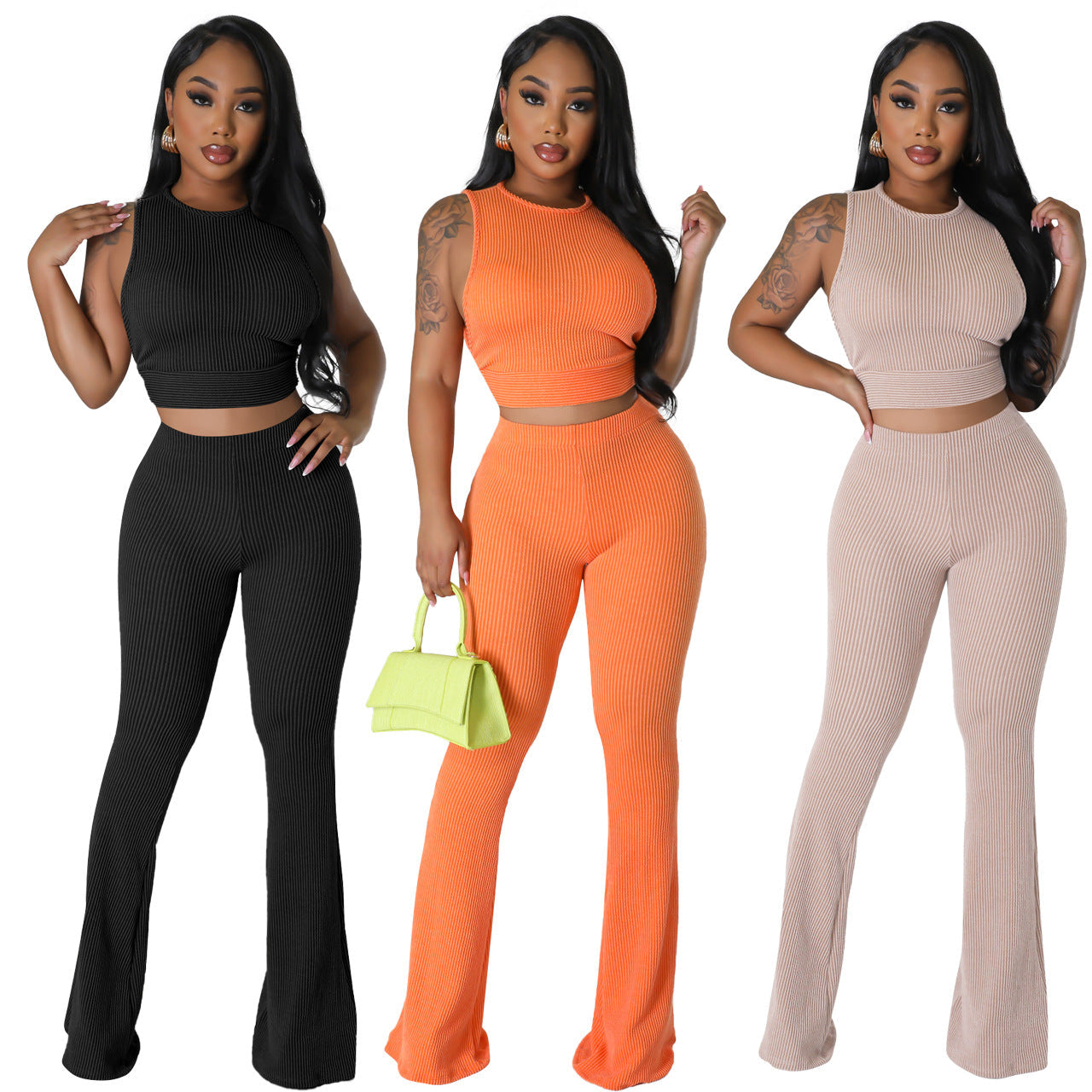Sexy Bootcut Trousers 2PC Set