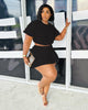 Popcorn Fabric Skirt Two-Piece Set