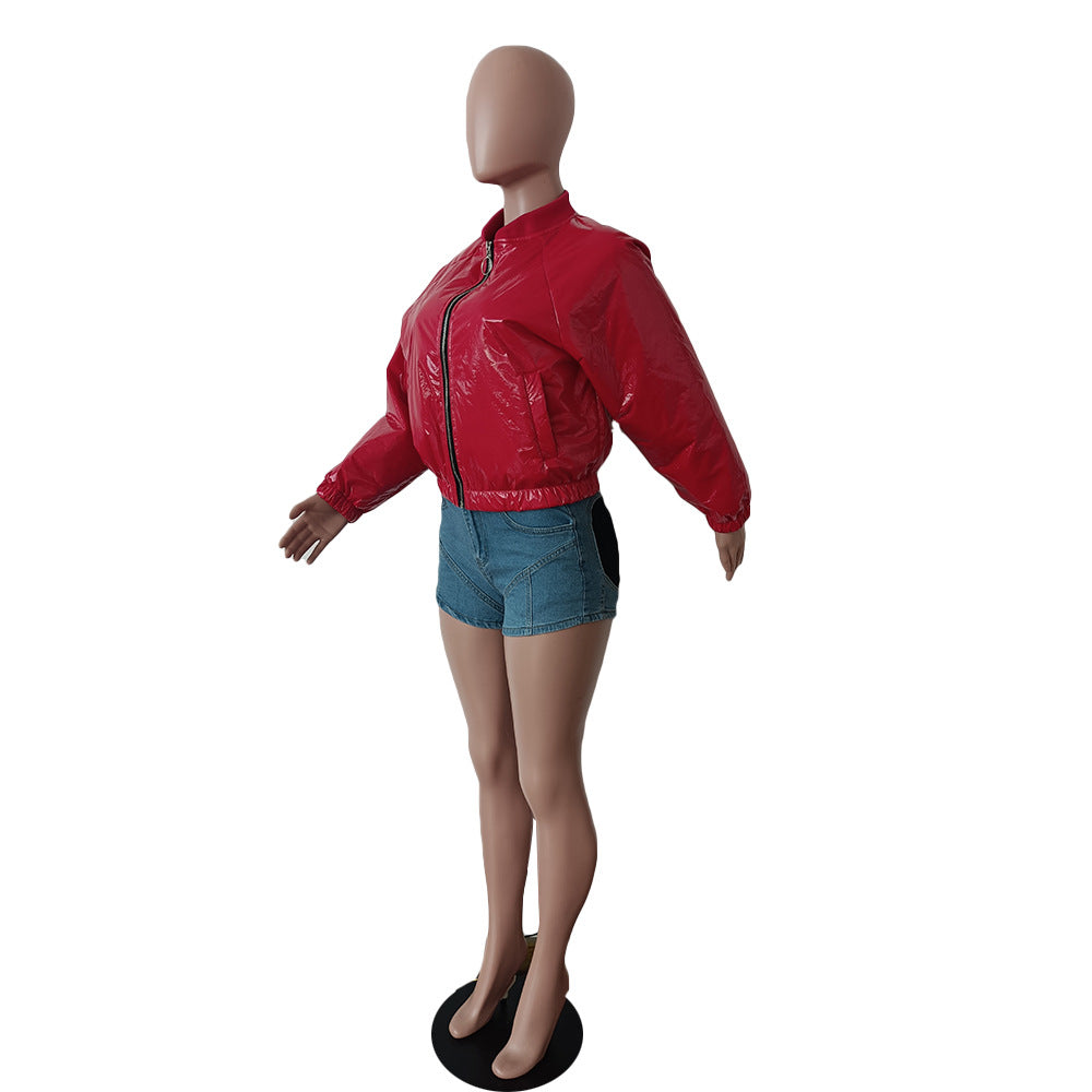 Jacket: cotton jacket slim jacket