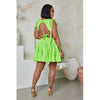 Candy-colored Lace-up Dress