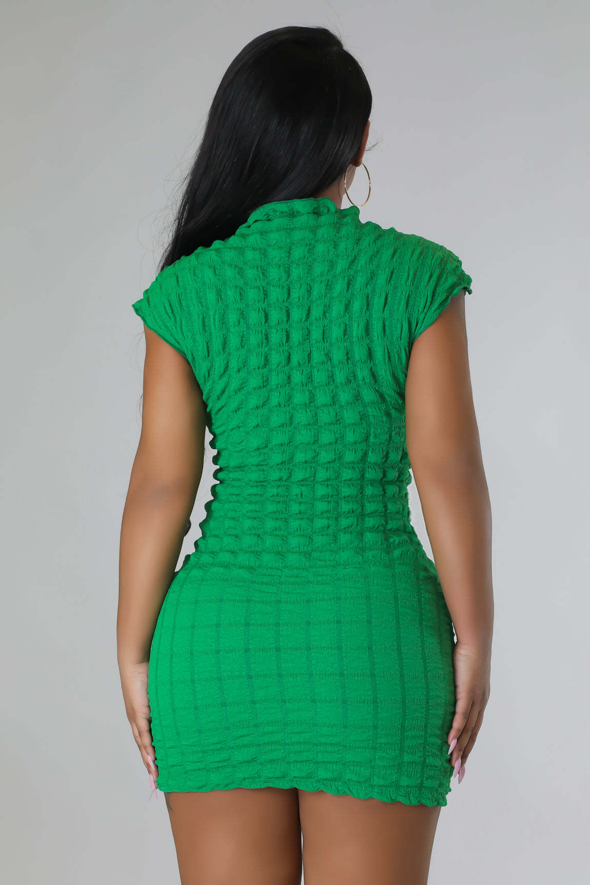 Bubble Solid Color Pullover Sleeveless Dress