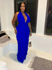 Halter Wave Pattern Sexy Bandeau High Waist Jumpsuit