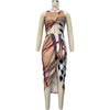 Crossover Wrap Split Dress