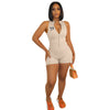 Casual Zippe One-Piece Jumpsuit