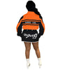 Motorcycle style detachable jacket short skirt 2PC set