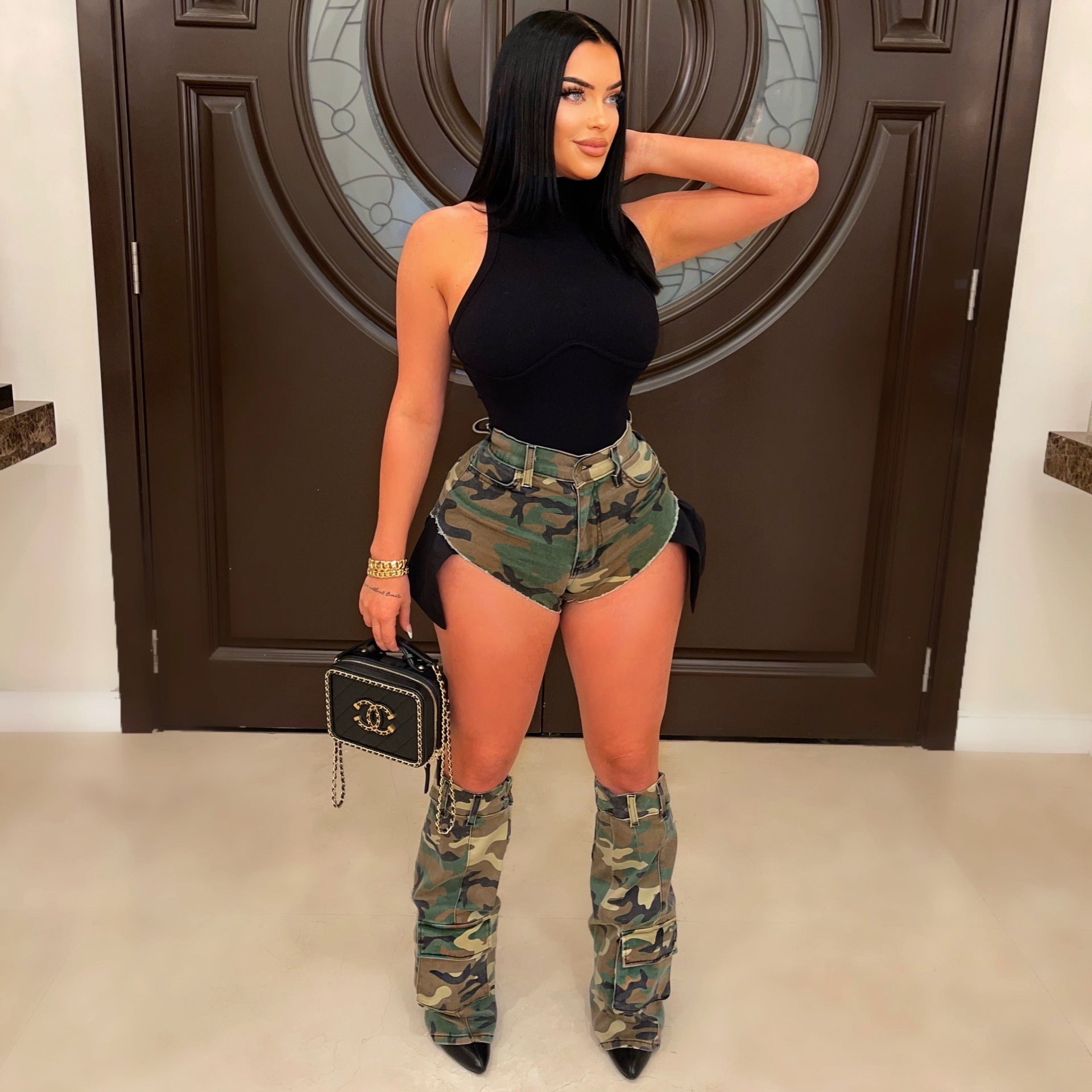 Camo Summer Hot Pants Leg Set 3PC Camo Shorts