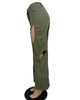Contrasting Color Thread Stitching Hollow-out Design Casual Pants
