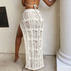 Beach Skirt with High Waist Slit Dress Set