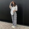 Hip Hop Style Low Waist Multi-Pocket Casual Pants