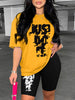 Casual Sports Printed Short Sleeves 2PC SET