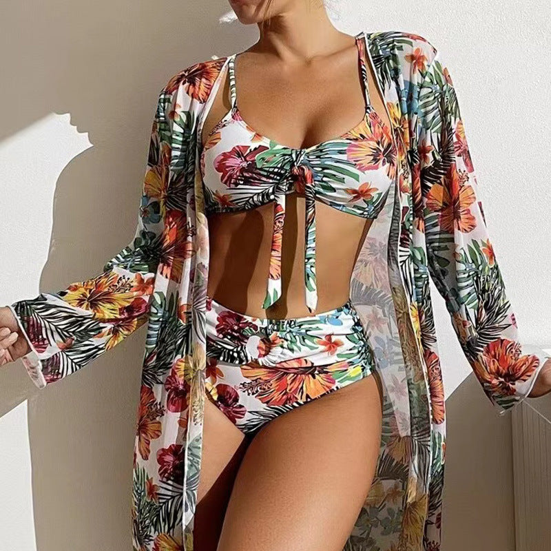 Printed Blouse Three-Piece Set Women's