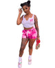 Double Cross Pleating Two-Piece Set