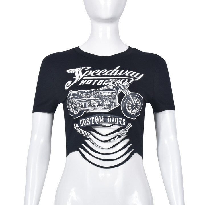 Crop-Top Tight-Fitting T-shirt