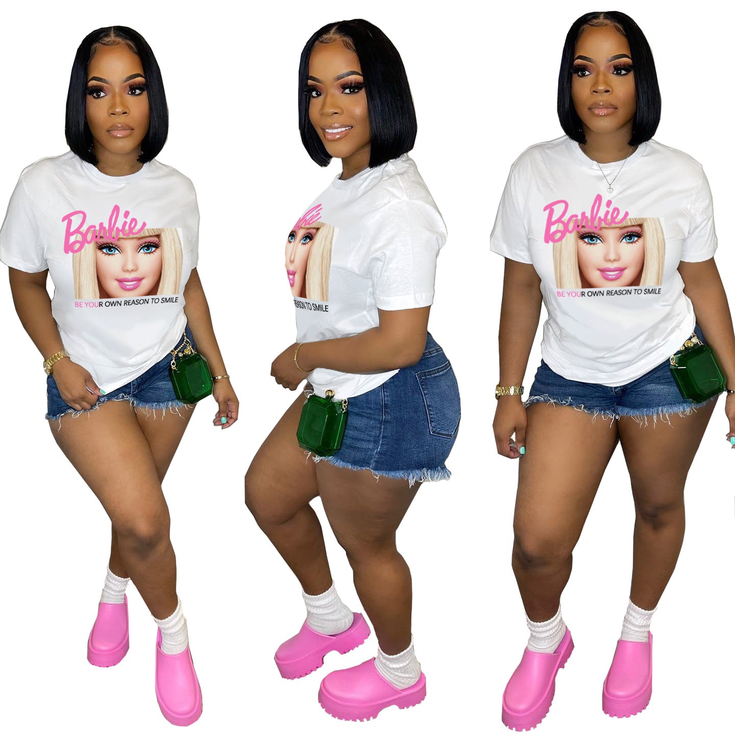 Barbie Printed Straight Pullover T-shirt