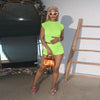 Cropped Shorts Popcorn Bubble Two-Piece Set