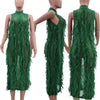 Knitted Fringe Sleeveless Dress