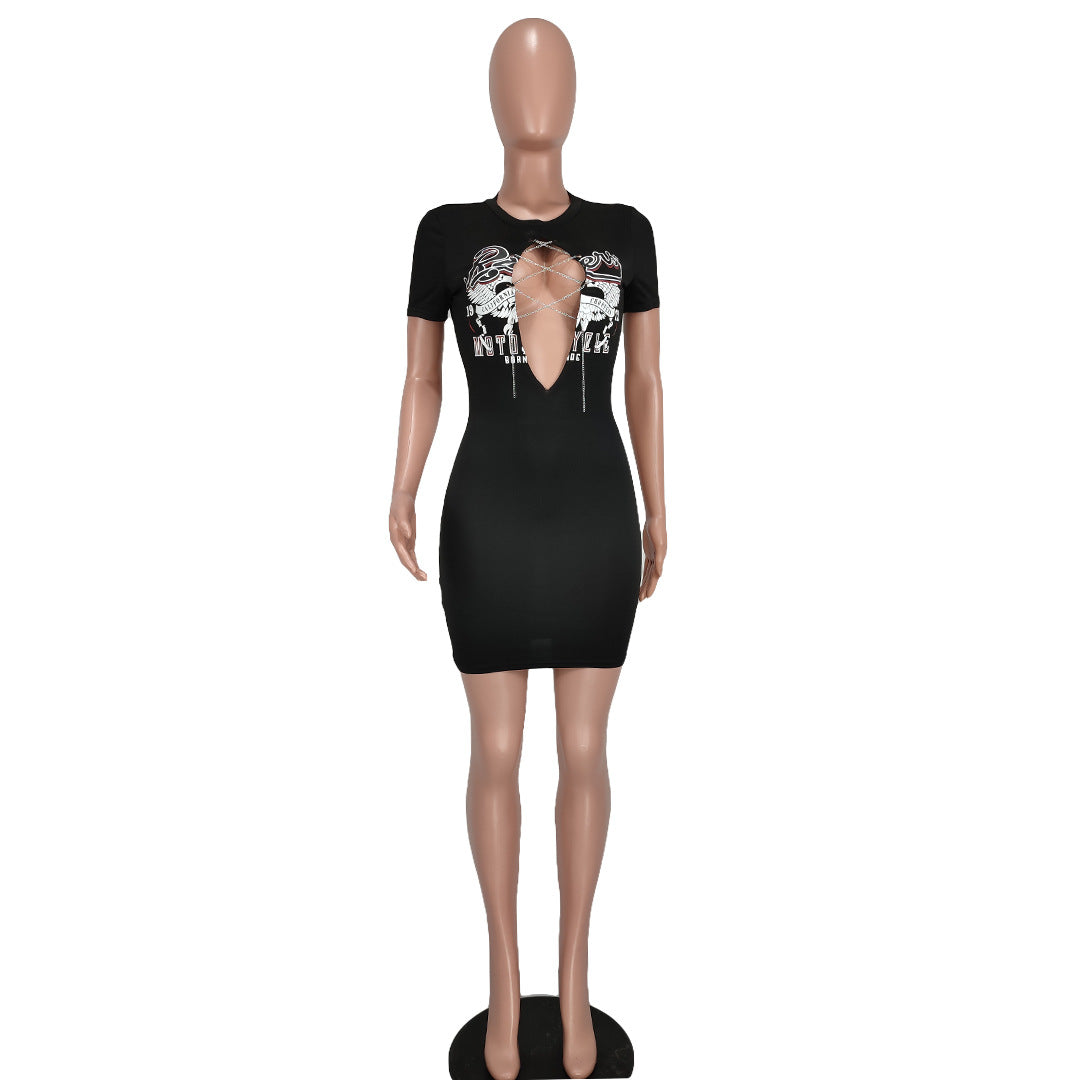 Crossover Cutout Dress