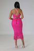 Tassel Fishing Net Knitted Two Piece Set