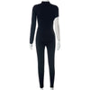 Tight solid color irregular umbilical jumpsuit pants