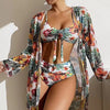 Printed Blouse Three-Piece Set Women's