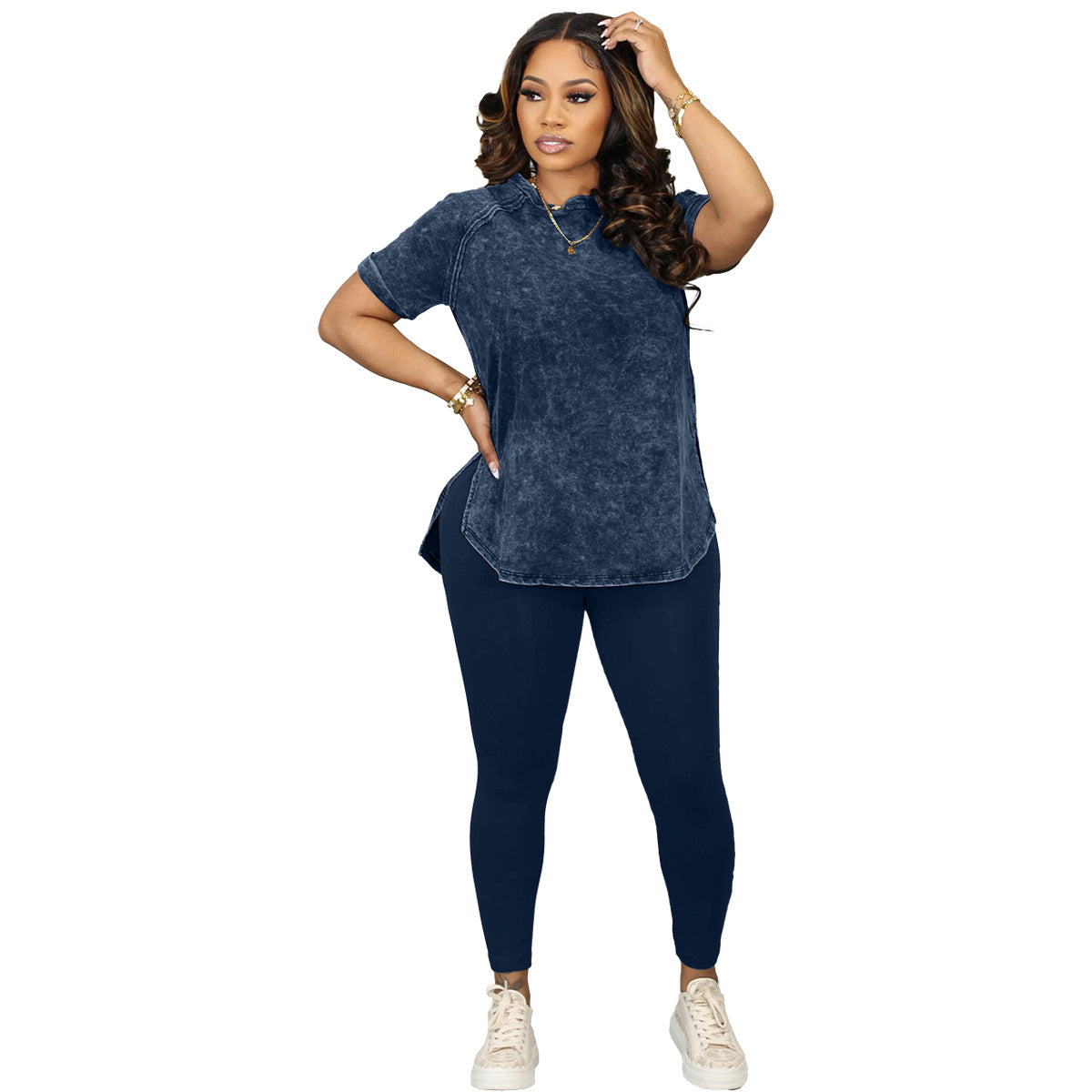 Printed Leisure Sports Two-Piece Set