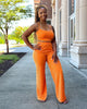 Zippered cardigan camisole pocket pit strip 3pc set