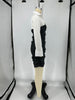 Shirt Stitching Leather Skirt Pleated Fake Two-piece Punk Dress