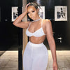 Bra Top & Flare Pants Two-Piece Set
