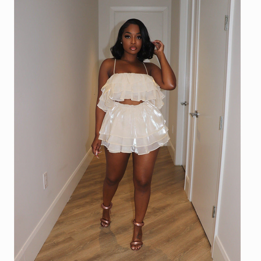 Color Overall Dress Set