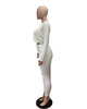 Solid Color Knitted Sweater Sexy Slim-Fit Cardigan 3PC Set
