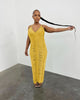Strap Style Knitted Sleeveless Hollow Out V-neck Dress
