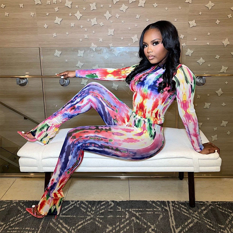 Tight Top and Trousers Suit