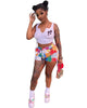 Double Cross Pleating Two-Piece Set