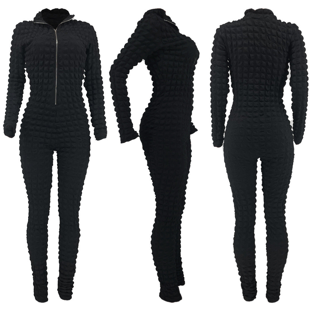 Plaid Two-Way Wear Jumpsuit