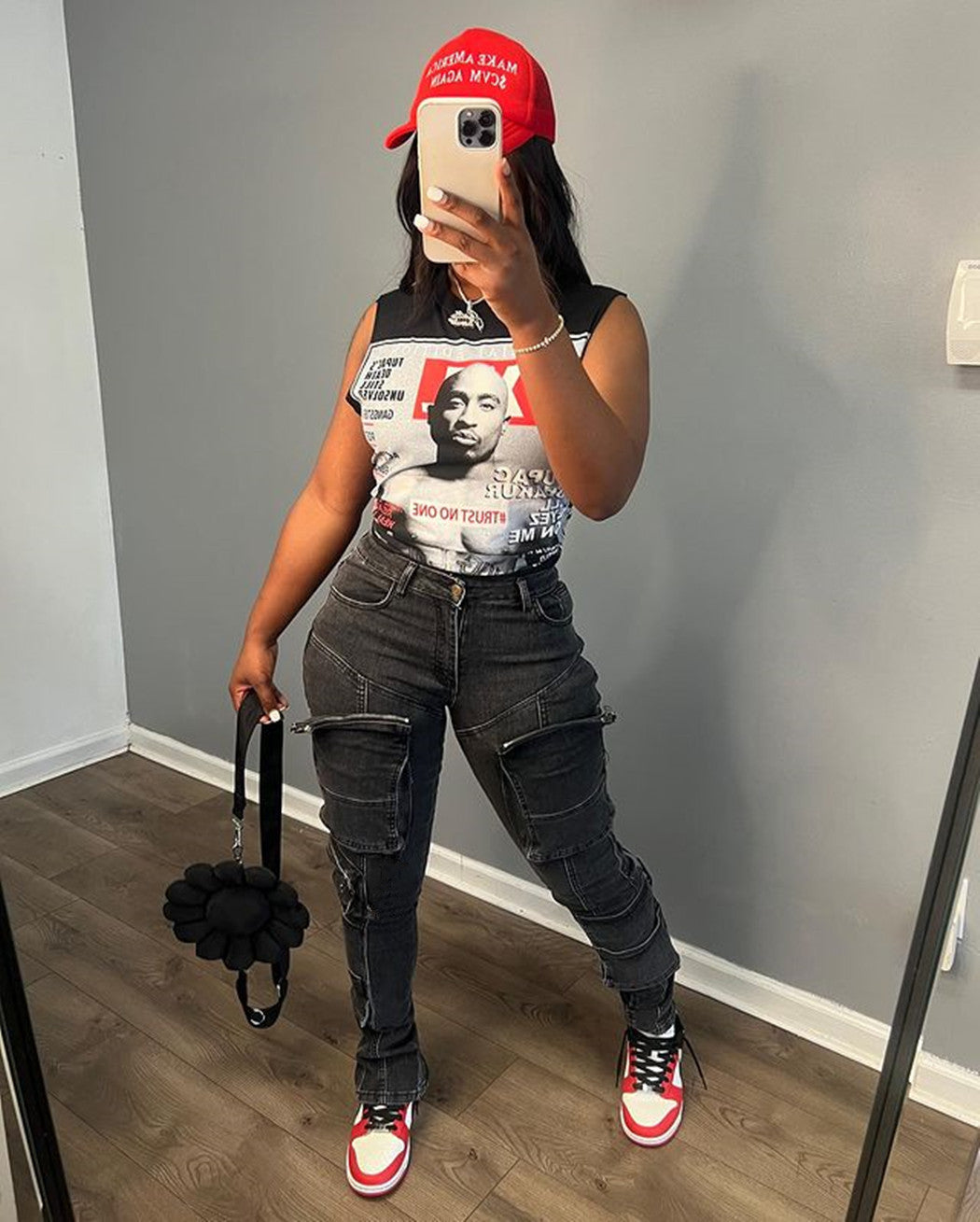 Multi Pocket Zipper Elastic Feet Jeans