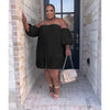 Chiffon Lantern Sleeve Draping Pleated Double Layer Dress