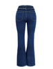 High Elastic Mid Waist Burrs Women's Denim Trousers