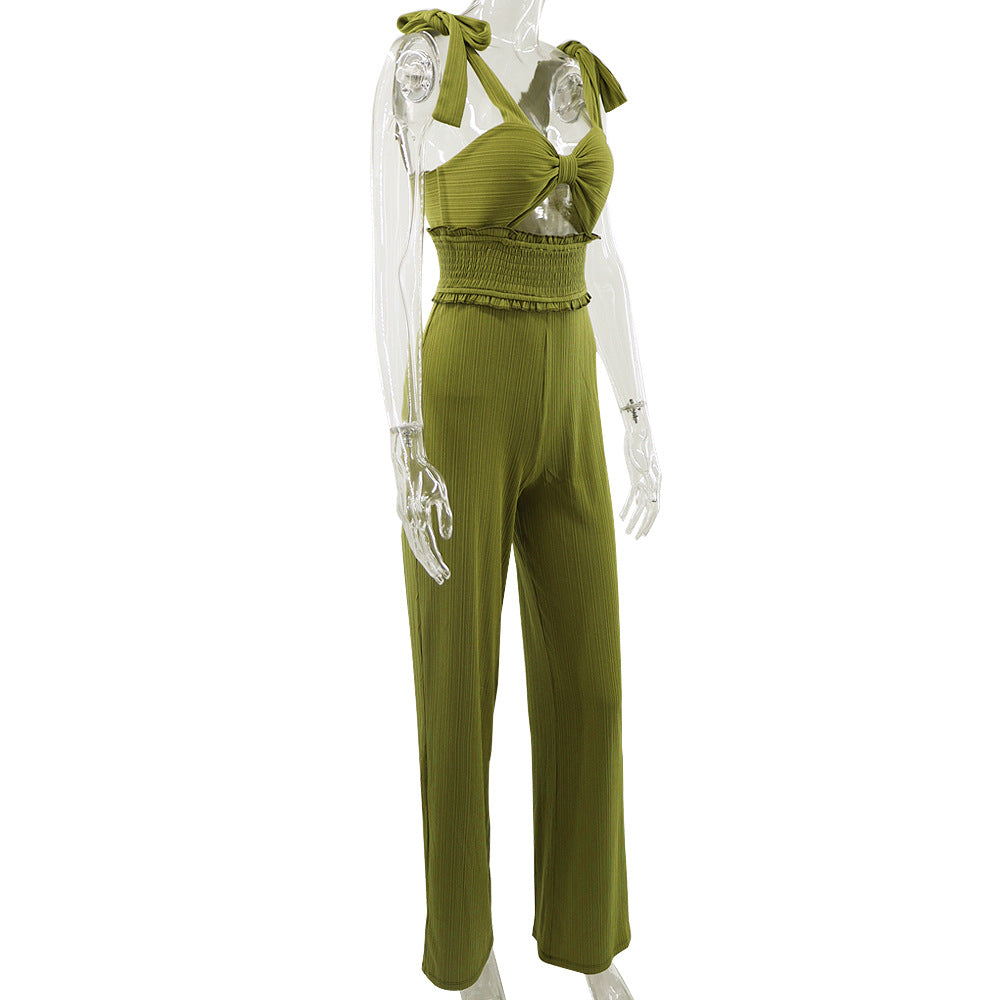 Open-work Straight Jumpsuit